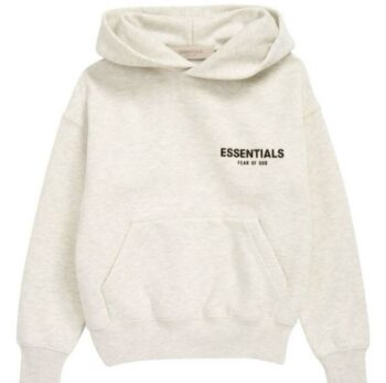 essentials light grey hoodie